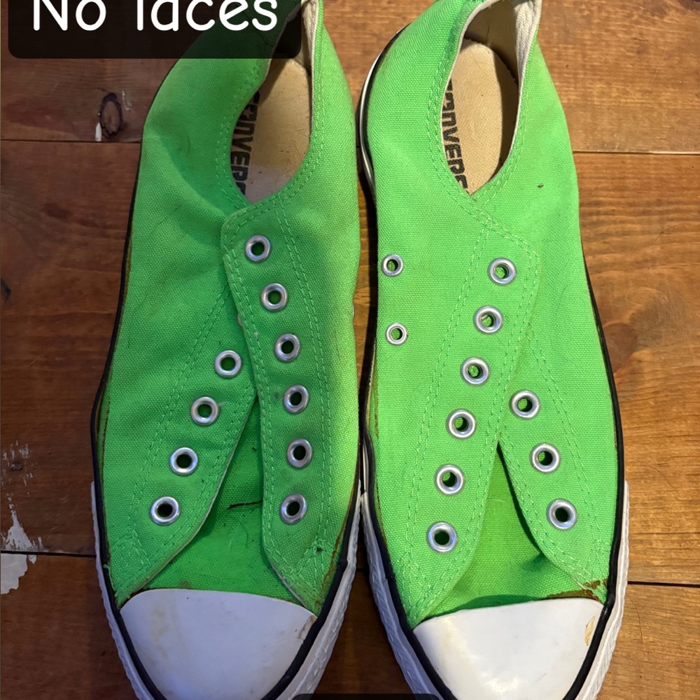 Green Slip-On Sneakers
